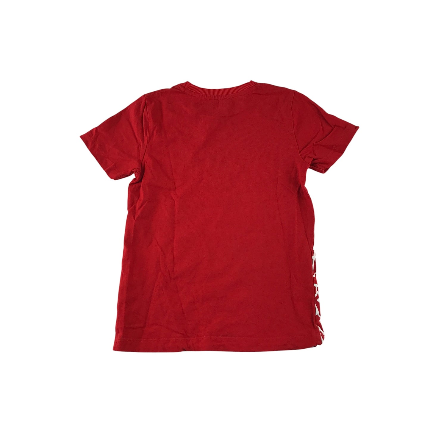 Nutmeg t-shirt 5-6 years red football graphic print