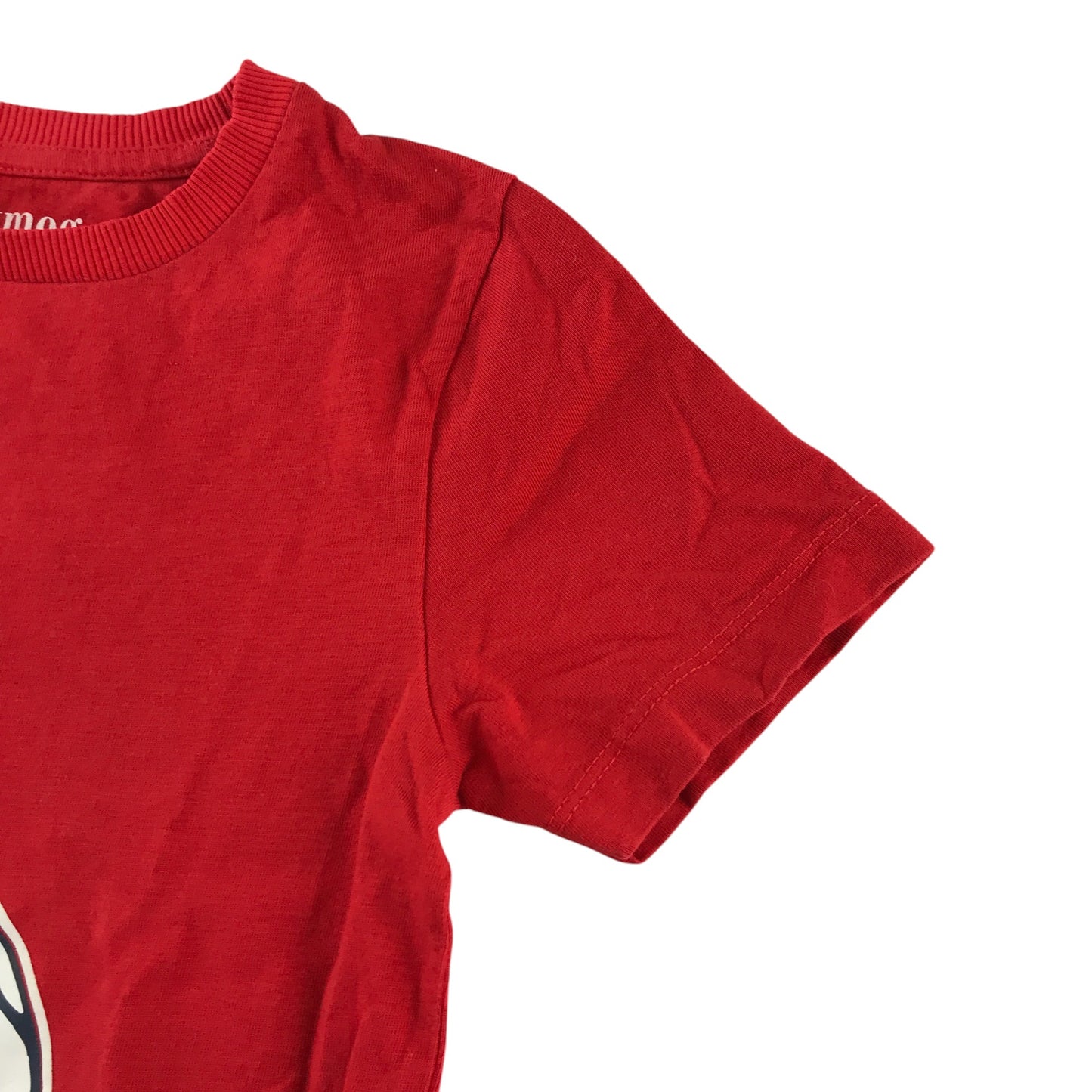 Nutmeg t-shirt 5-6 years red football graphic print