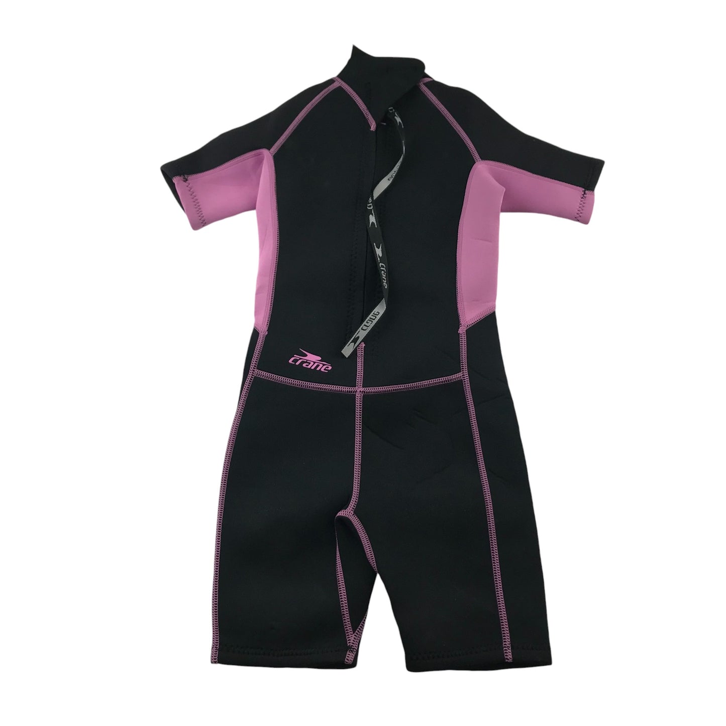 Crane Wetsuit 5-6 Years Black with Pink Details