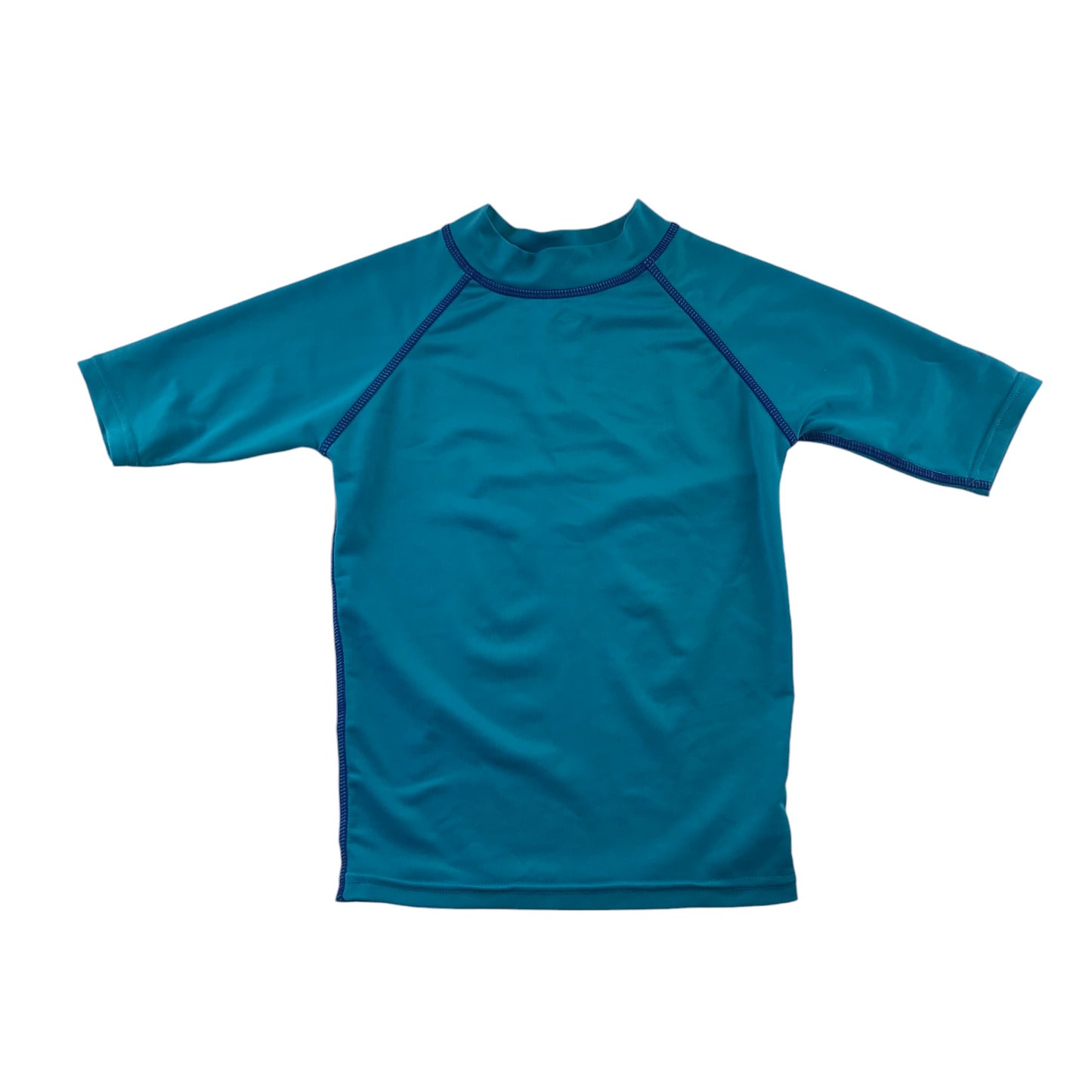 Fire Fly Swim Top 7-8 Years Blue Plain