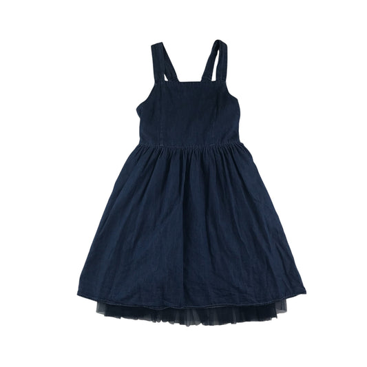 GAP dress 10-11 years blue denim style with mesh underlay