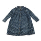 Tu dress 5-6 years blue long sleeve denim with floral print and frills