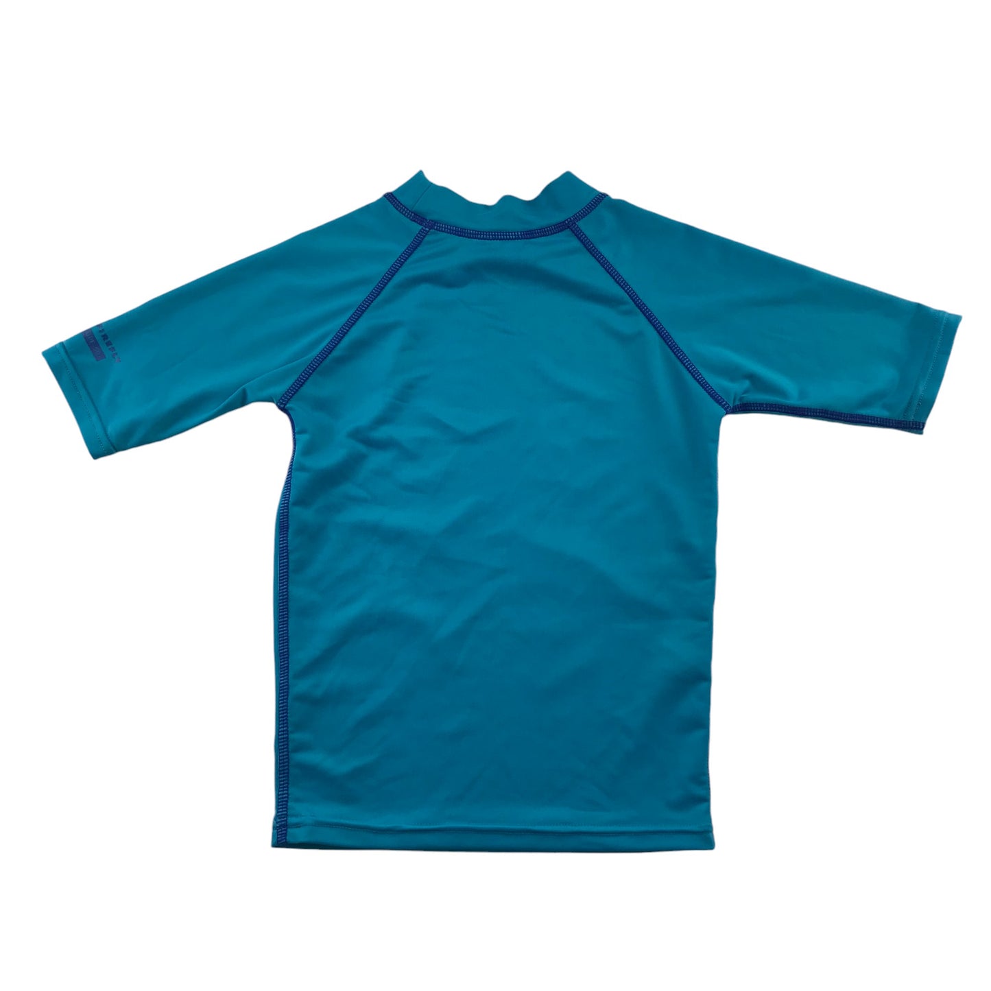 Fire Fly Swim Top 7-8 Years Blue Plain