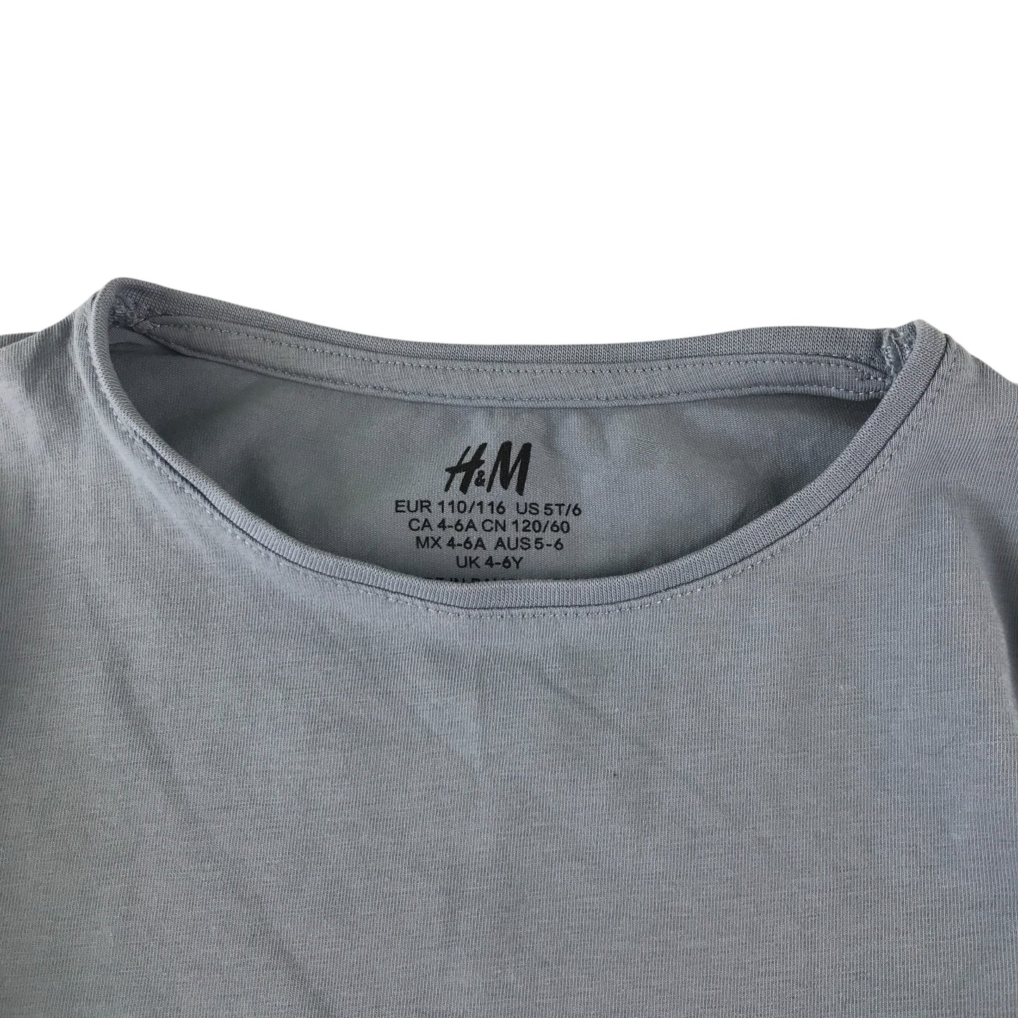 H&M t-shirt bundle 5-6 years long sleeve light blue and cream colours