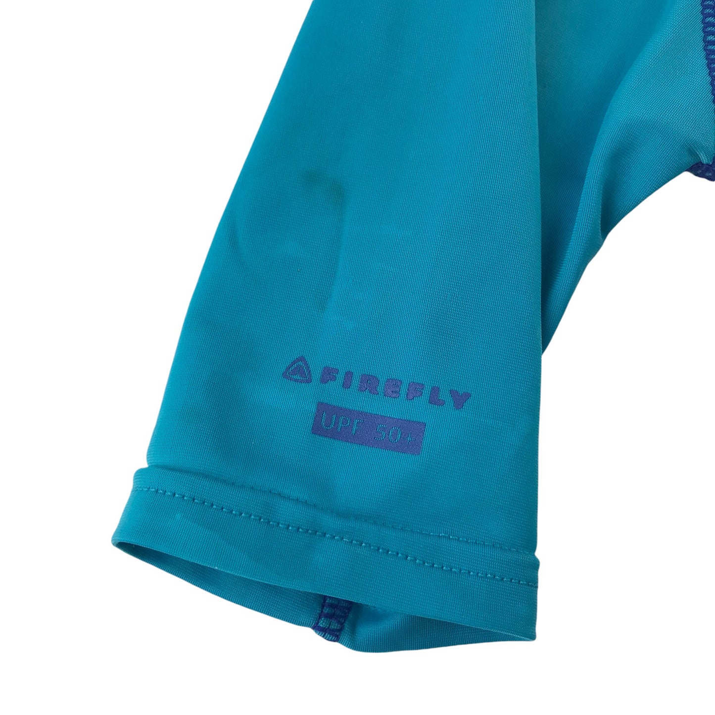 Fire Fly Swim Top 7-8 Years Blue Plain