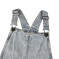 George dungaree shorts 10-11 years light blue denim cotton