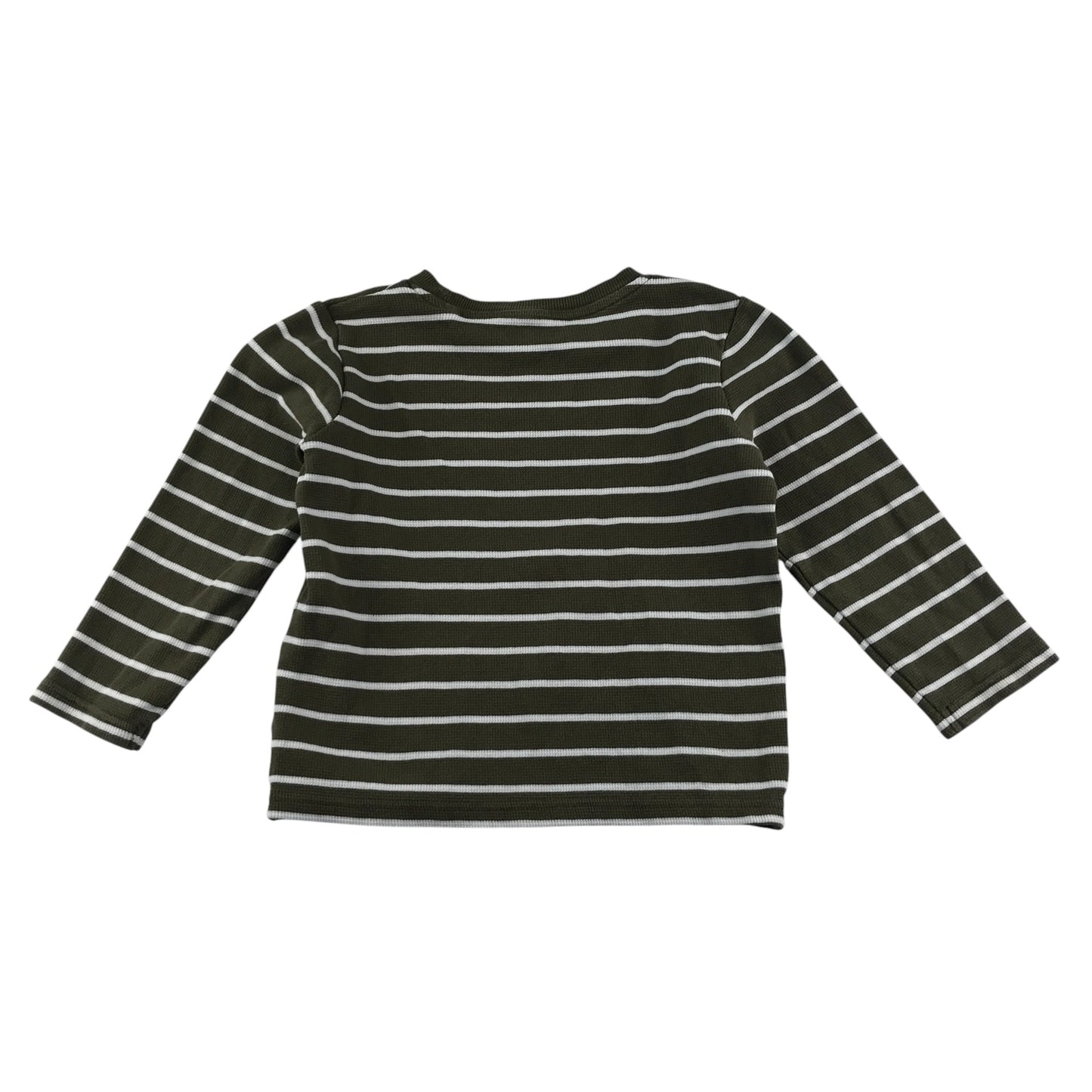 Tu long sleeve t-shirt 4-5 years years olive green striped cotton