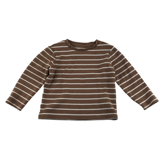 Tu long sleeve t-shirt 4-5 years years brown and white stripes cotton