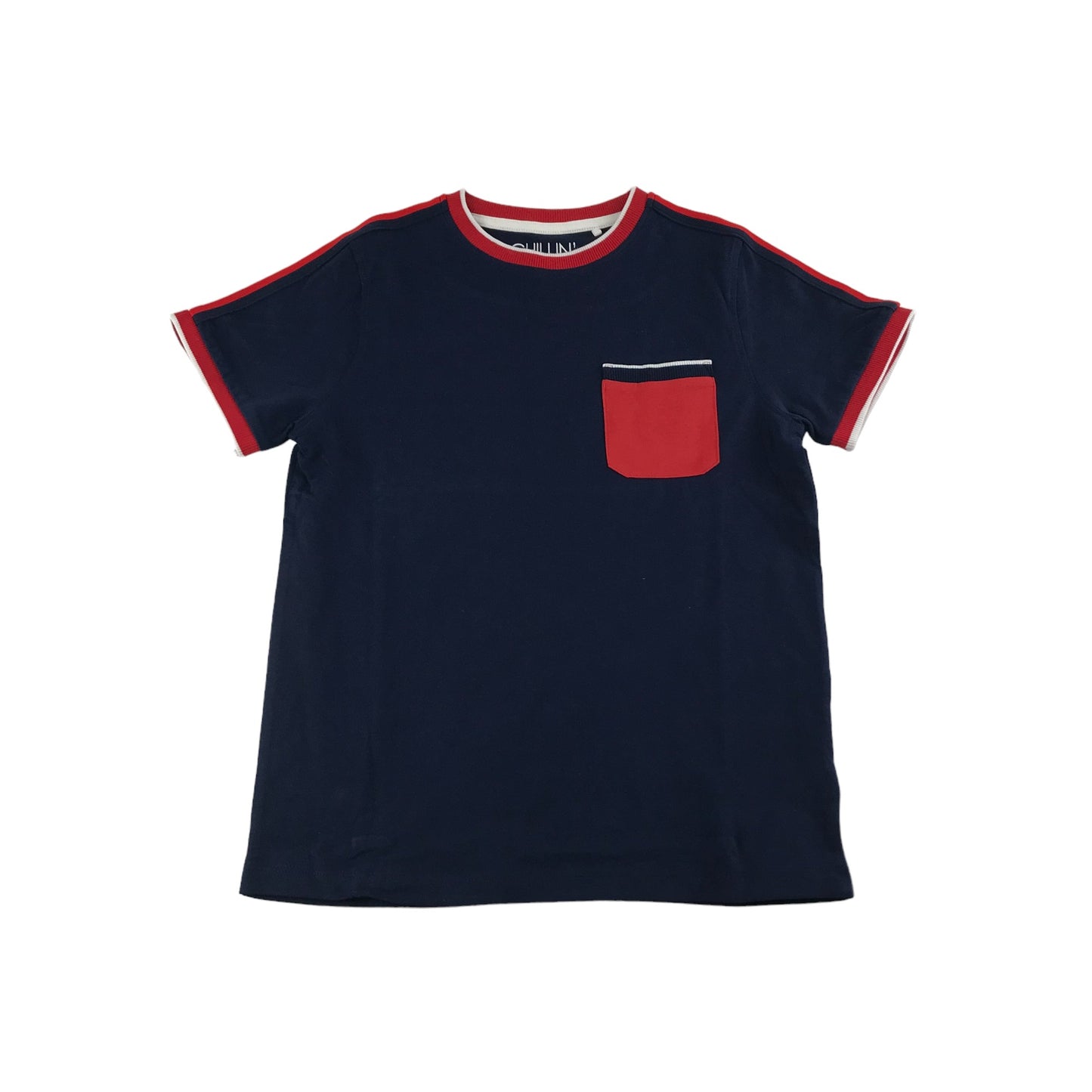 Next Pyjama Set Age 11 Navy and Red Short Sleeve Check Pattern