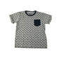 Matalan t-shirt 6-7 years grey bicycle print design with front pocket