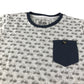 Matalan t-shirt 6-7 years grey bicycle print design with front pocket