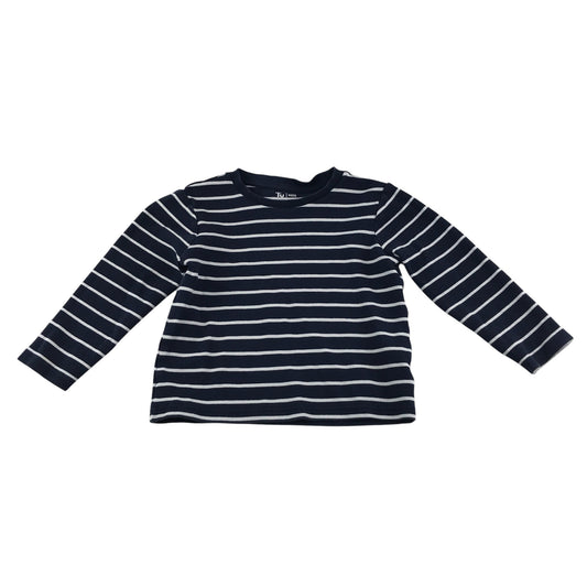 Tu long sleeve t-shirt 4-5 years years navy and white stripes cotton
