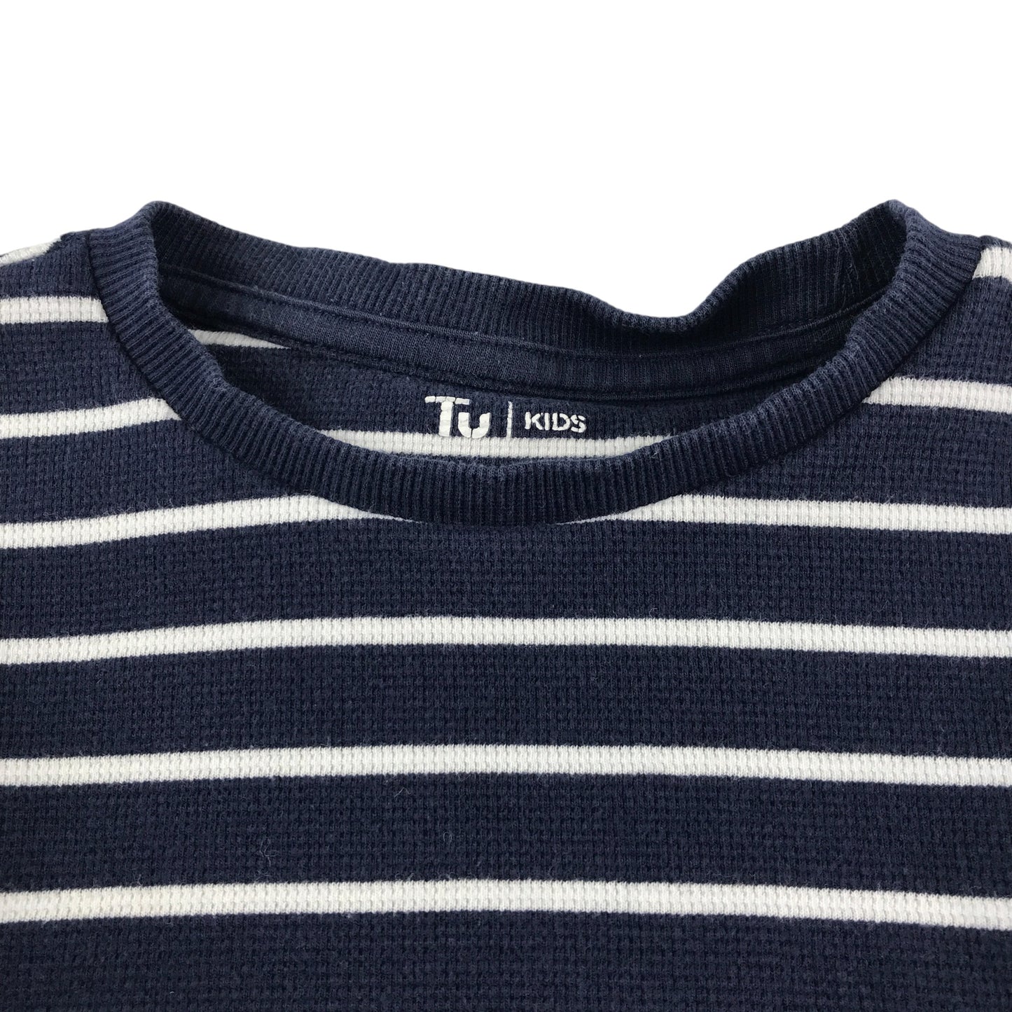 Tu long sleeve t-shirt 4-5 years years navy and white stripes cotton