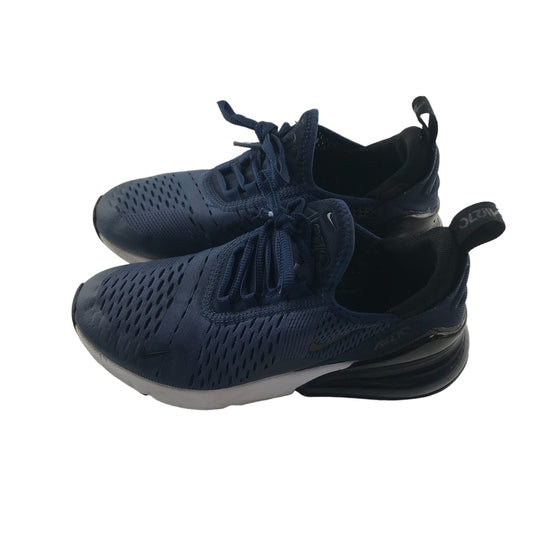 Nike Air 270 trainers shoe size UK 4 navy blue sporty shoes with laces