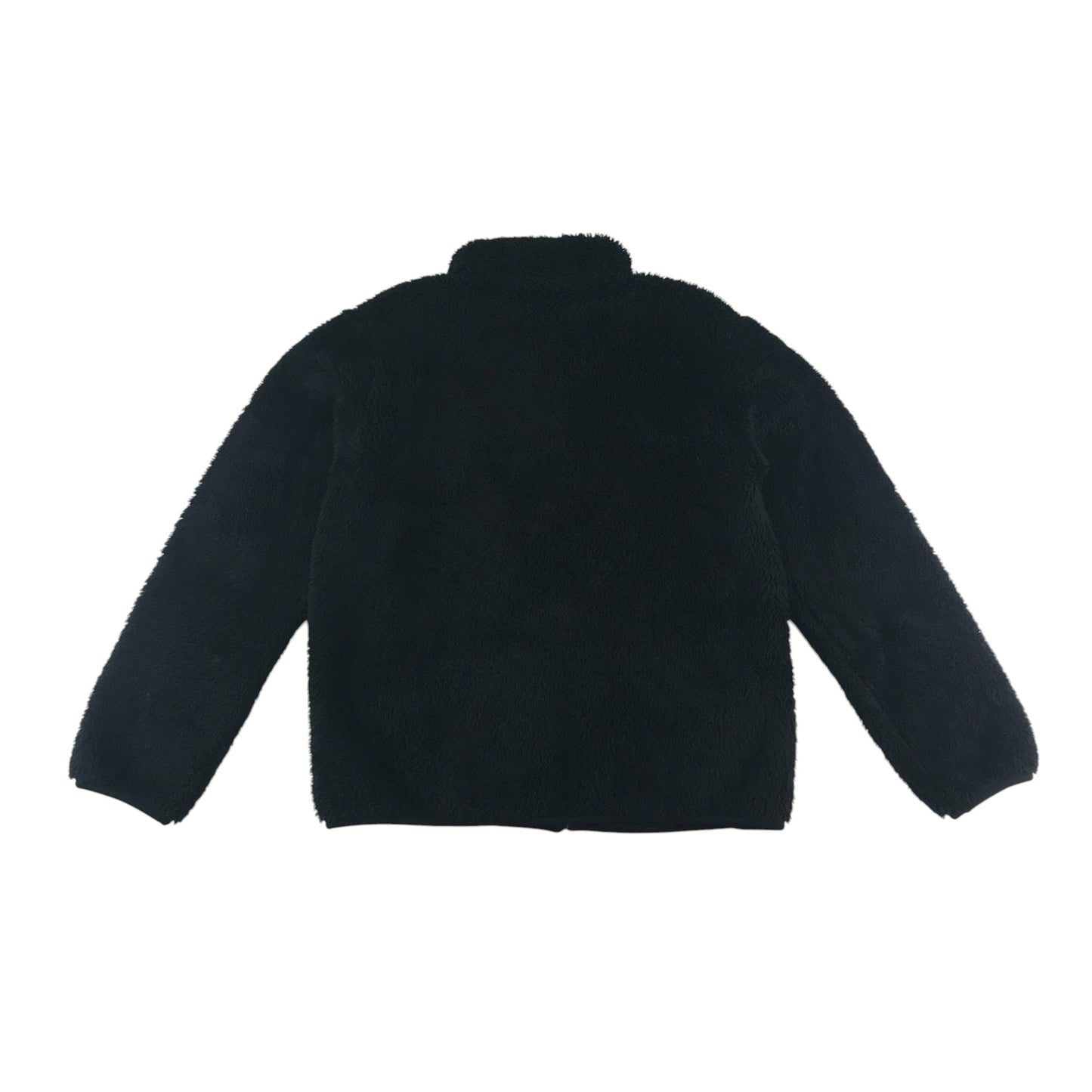 Uniqlo fleece jacket 11-12 years black fluffy full zipper