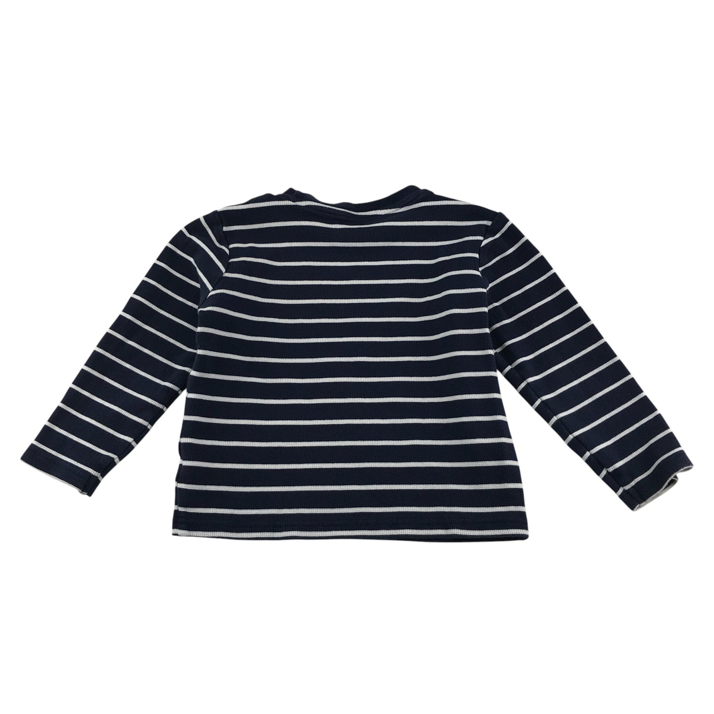 Tu long sleeve t-shirt 4-5 years years navy and white stripes cotton