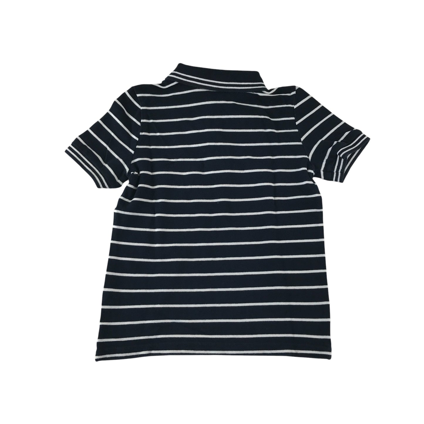 F&F polo shirt 6-7 years navy with white strips and lighting bolt cotton