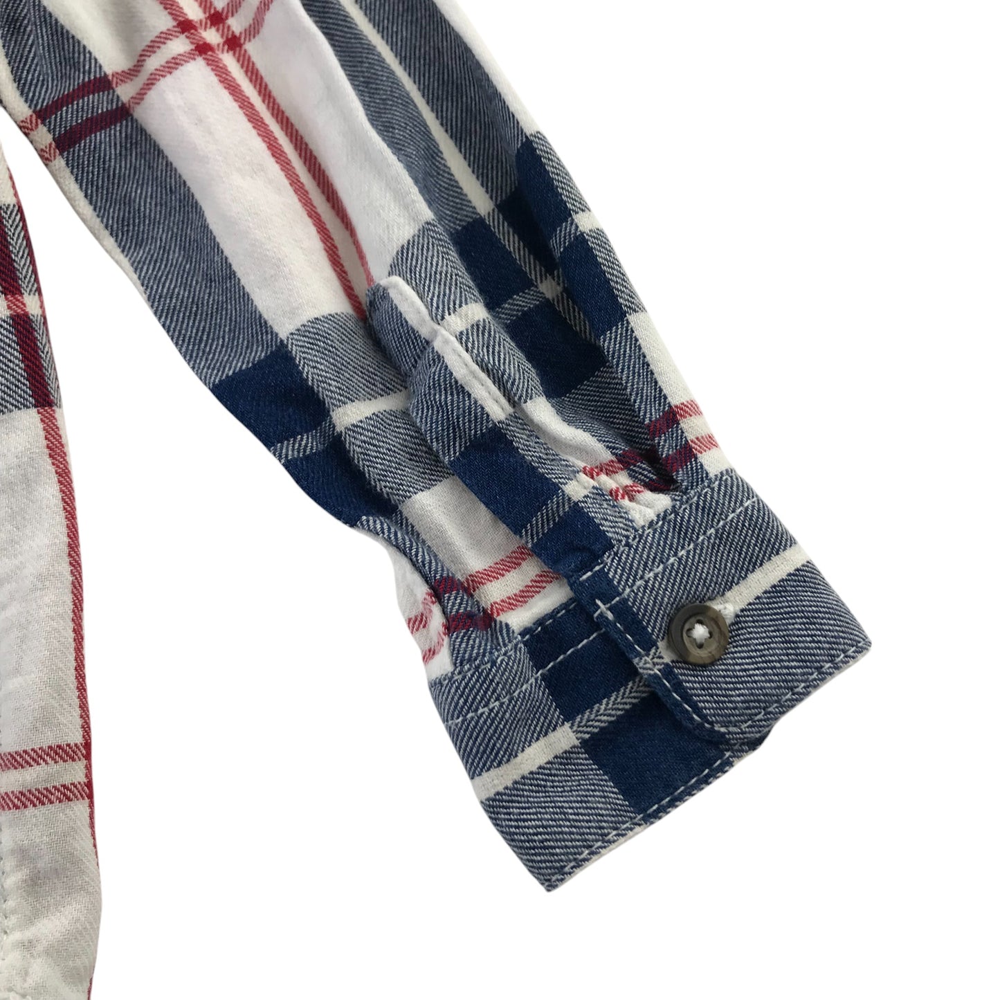 F&F Shirt 4-5 Years White Checked Hoodie Style Cotton