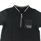George polo shirt 6-7 years black plain with front pocket cotton