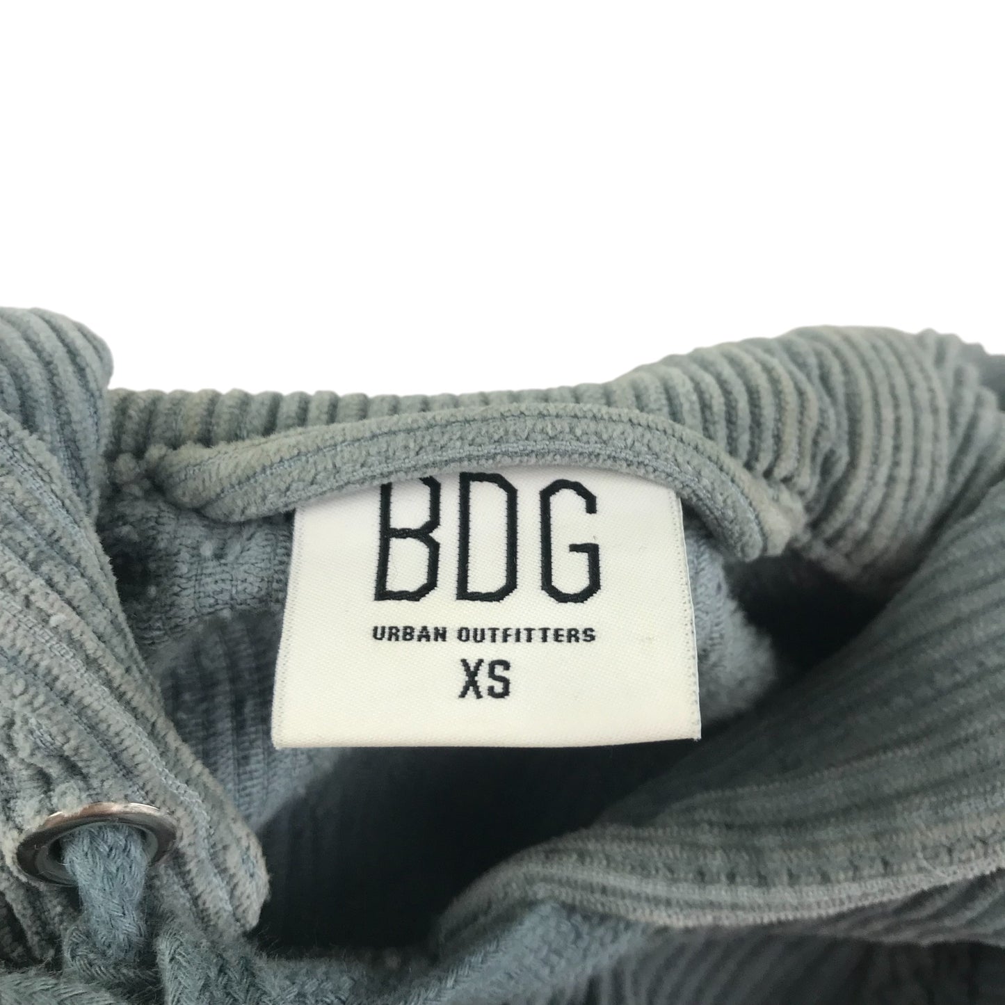 BDG light jacket adult size XS dusty blue cropped corduroy hooded cotton