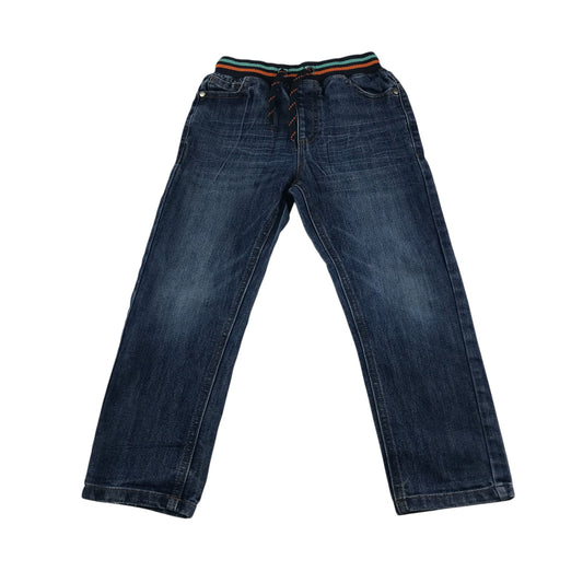 Next jeans 5-6 years dark blue elasticated waist straight leg