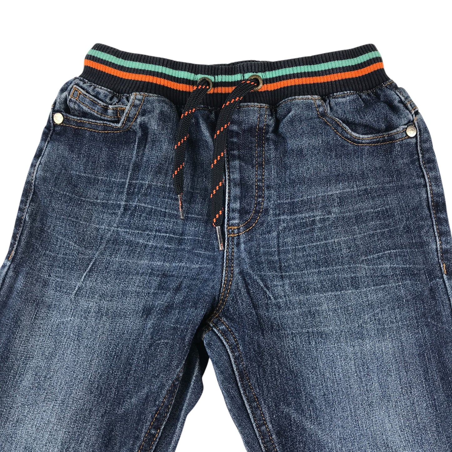 Next jeans 5-6 years dark blue elasticated waist straight leg