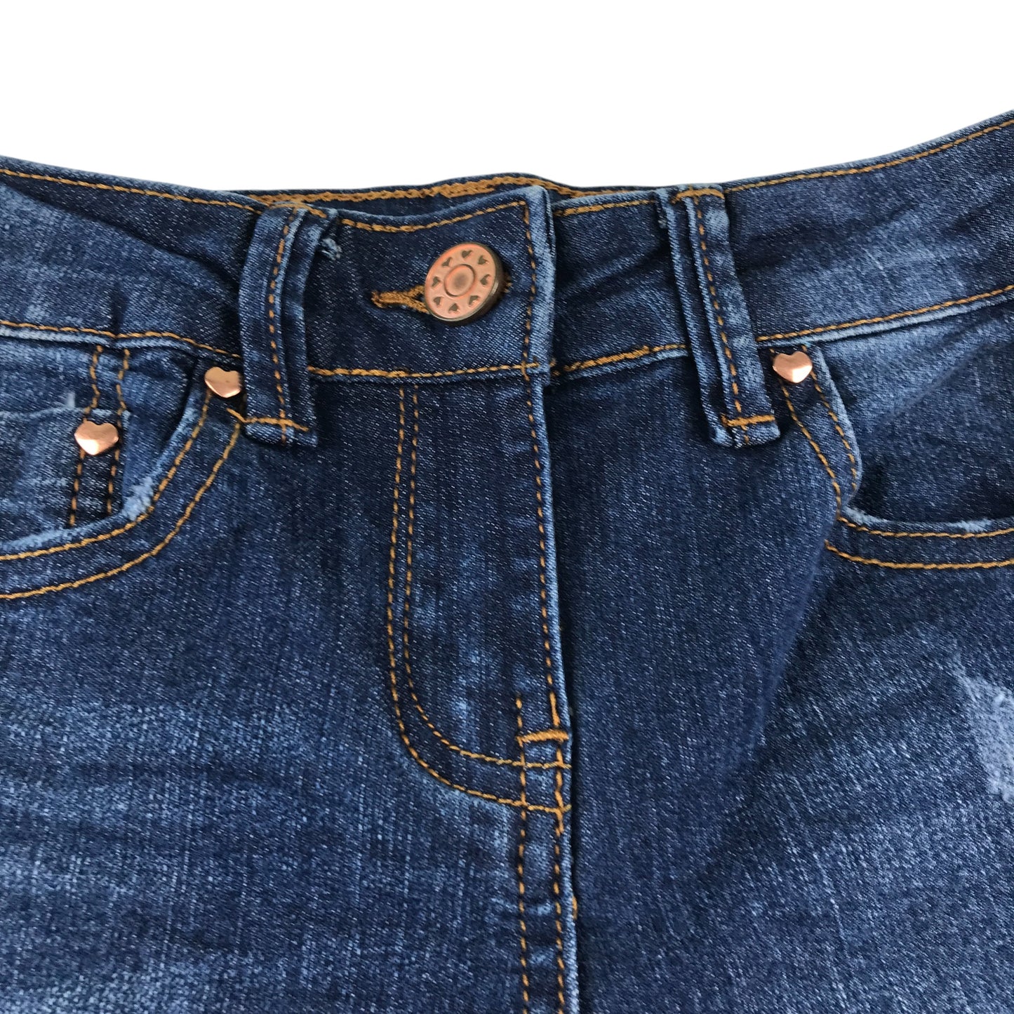 George jeans 5-6 years dark blue distressed straight leg