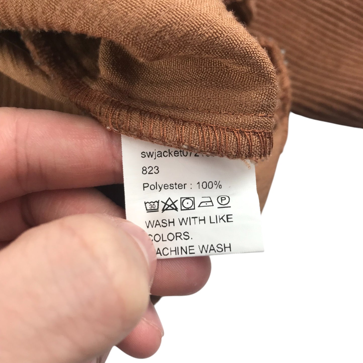 Shein jacket adult size S brown cropped corduroy