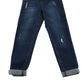George jeans 5-6 years dark blue distressed straight leg
