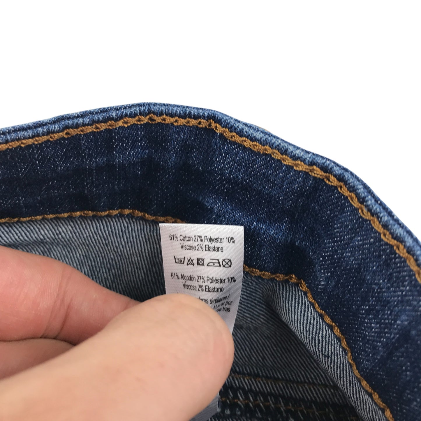 George jeans 5-6 years dark blue distressed straight leg