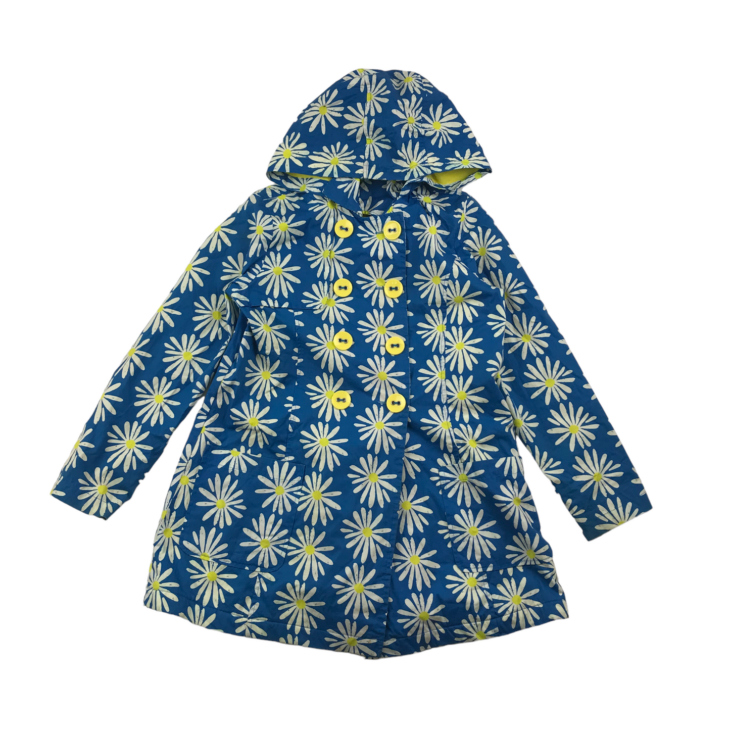 Next Blue A-line Daisies Waterproof Jacket with Fleece Lining Age 11