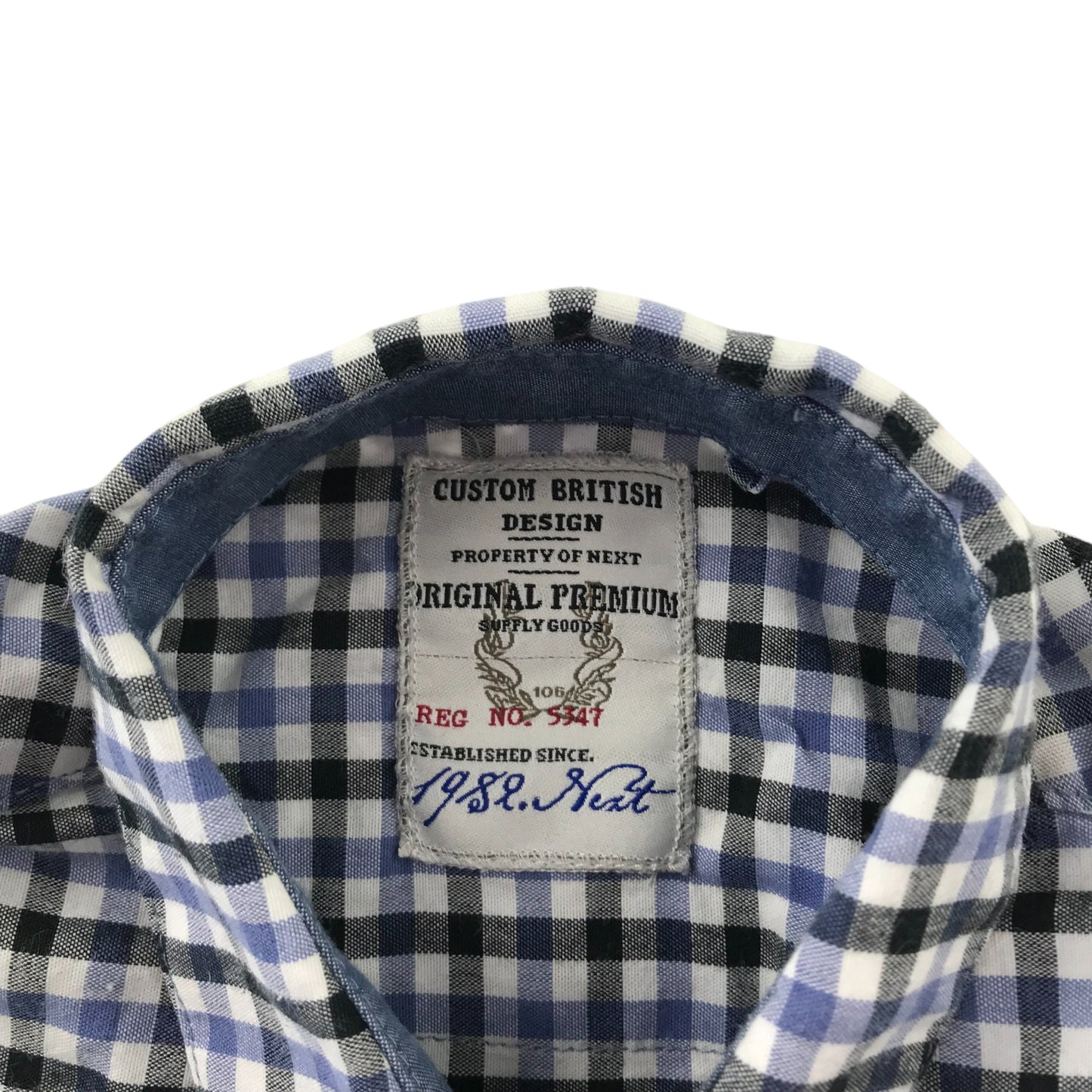 Next Shirt 4-5 Years navy and Blue Checked Cotton