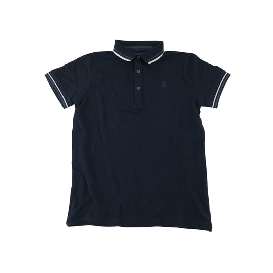 Next polo shirt 6-7 years navy with striped collar cotton