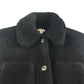 Top Shop fleece jacket adult size S black fluffy with buttons