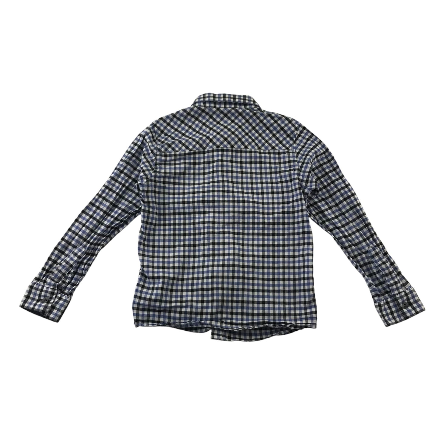 Next Shirt 4-5 Years navy and Blue Checked Cotton