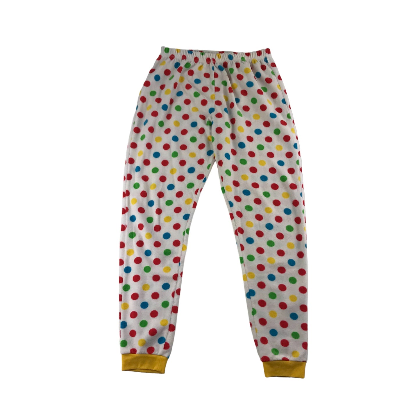 George Pyjama Set Yellow White Pudsey Bear Polka Dot Fleece