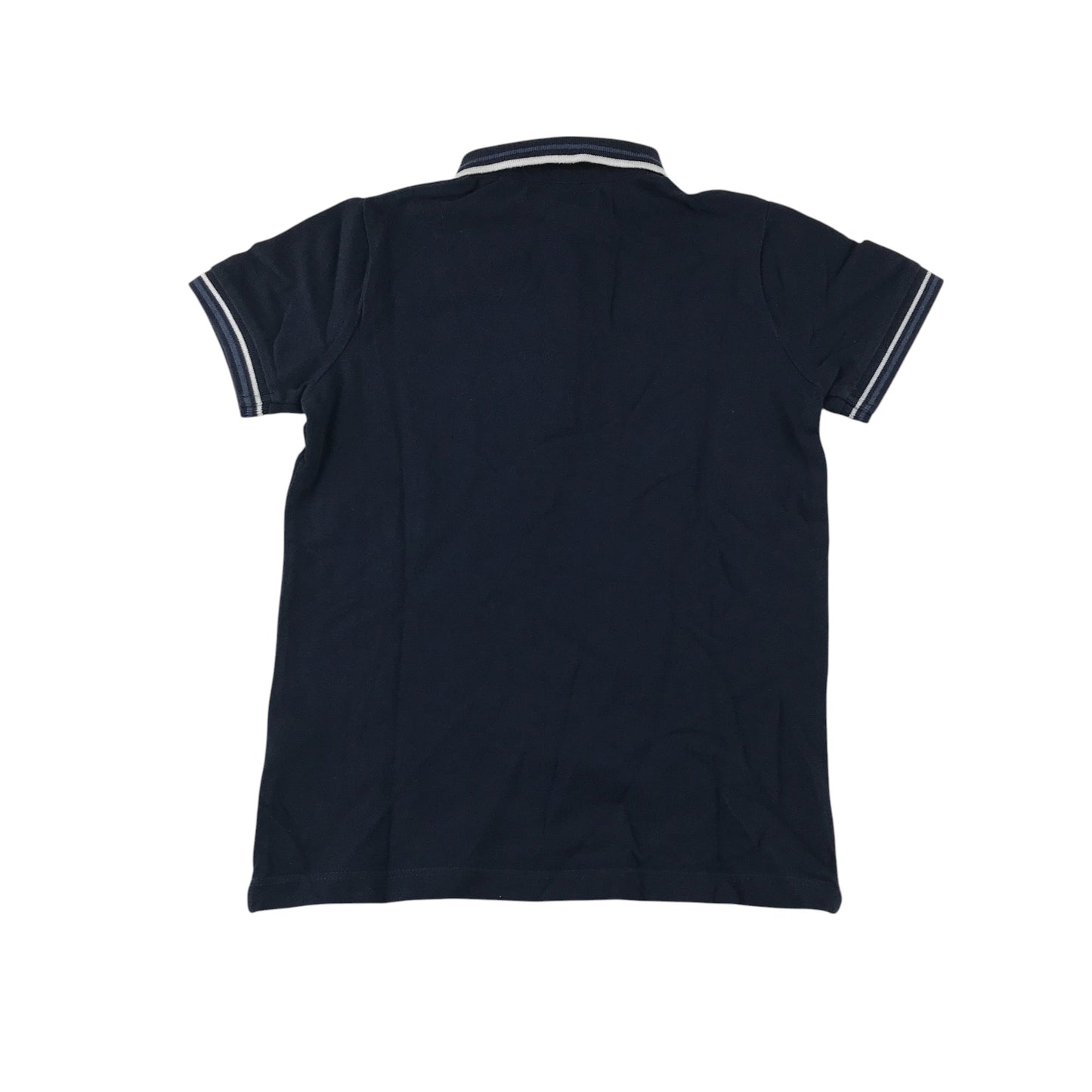 Next polo shirt 6-7 years navy with striped collar cotton