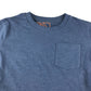 Matalan t-shirt 6-7 years blue plain with front pocket cotton