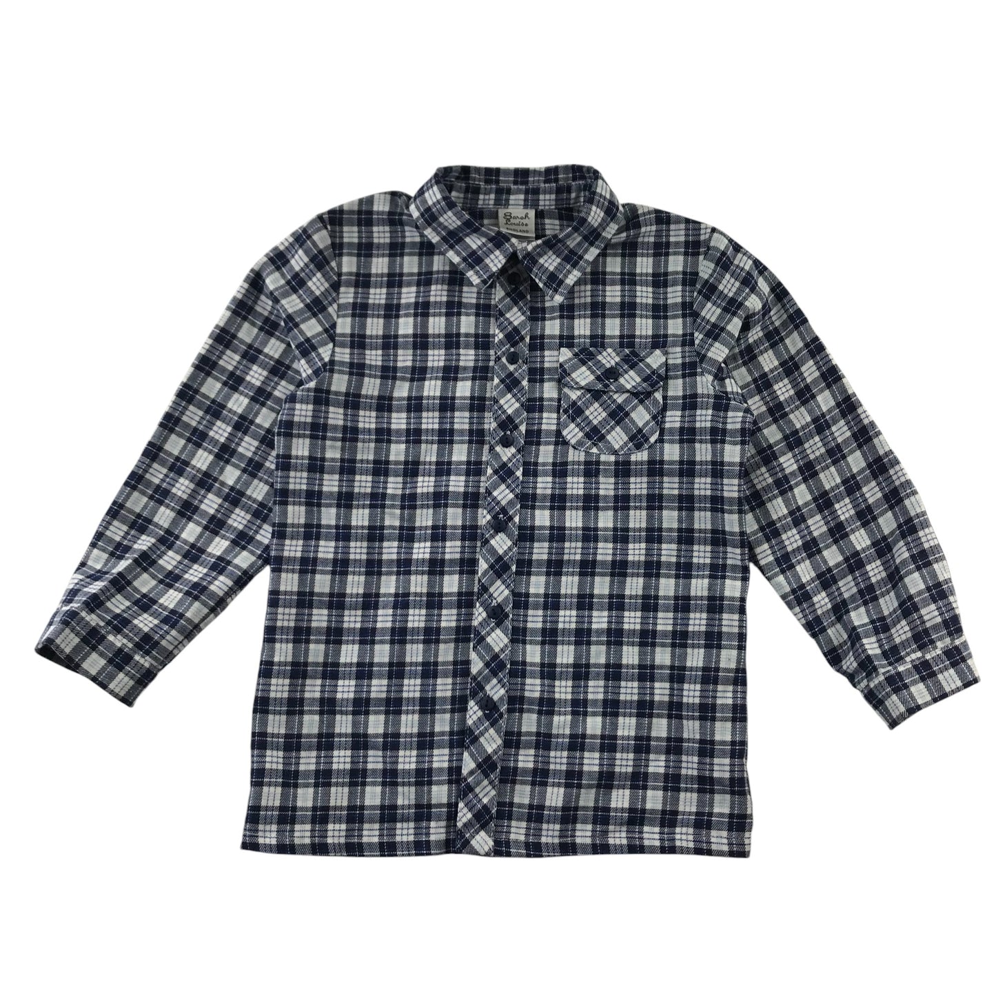 Sarah Louise Shirt 4-5 Years navy and White Checked