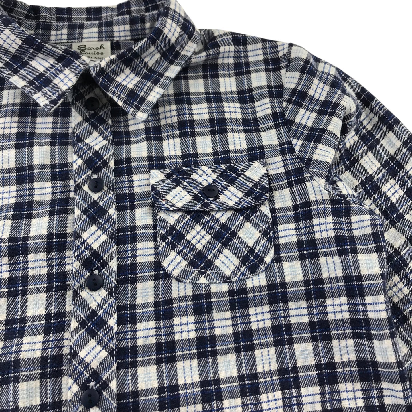 Sarah Louise Shirt 4-5 Years navy and White Checked