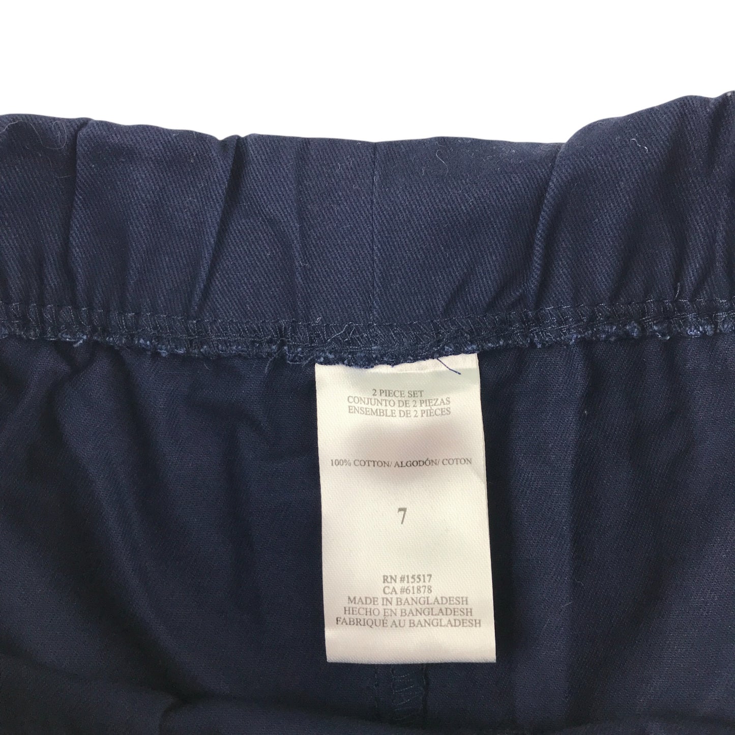 Cargo jogger 7-8 years dark blue cotton