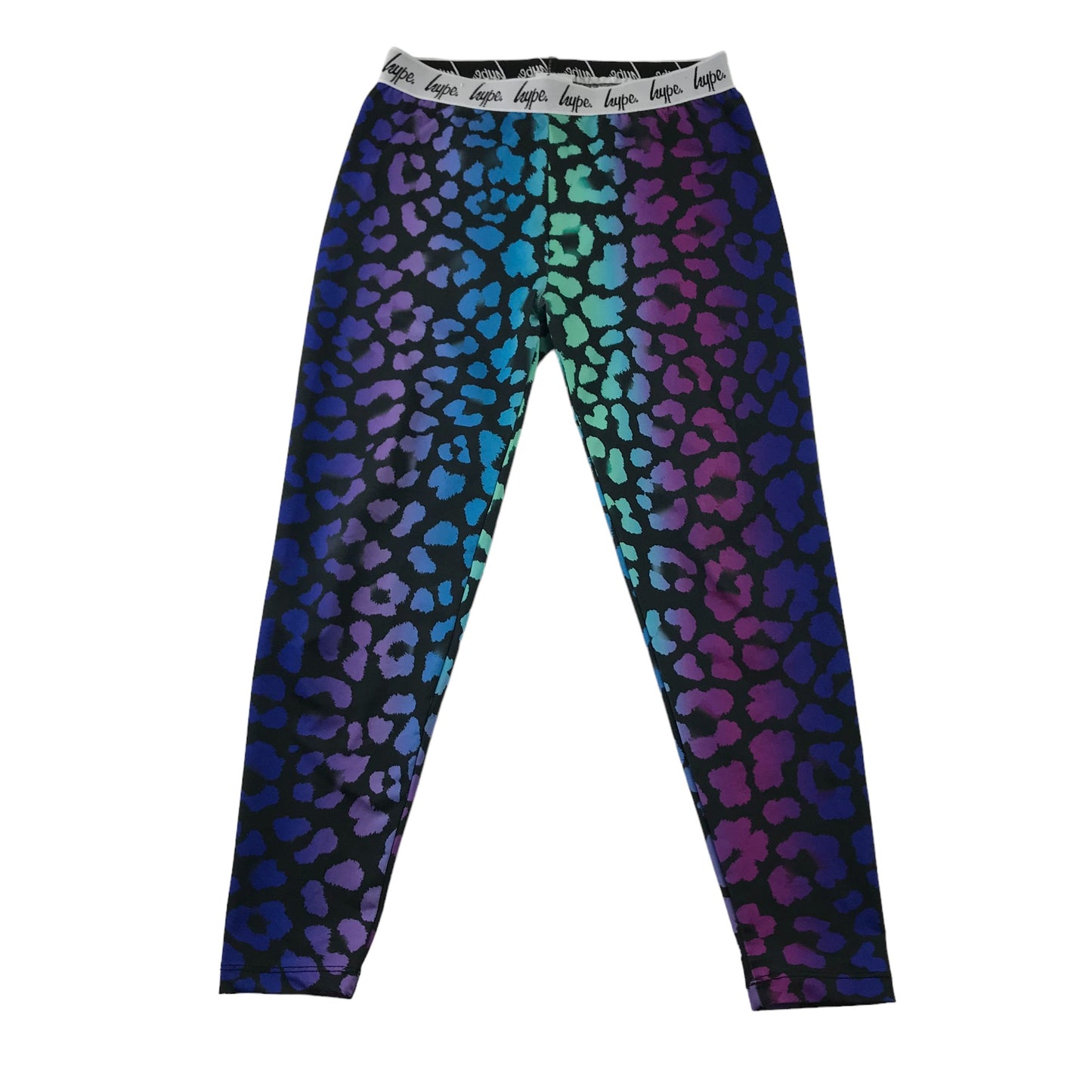 Hype Sport Leggings Age 14 Purple Blue and Mind Gradient Graphic Pattern