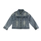 Matalan denim jacket 6-7 years light blue frill detail stretchy