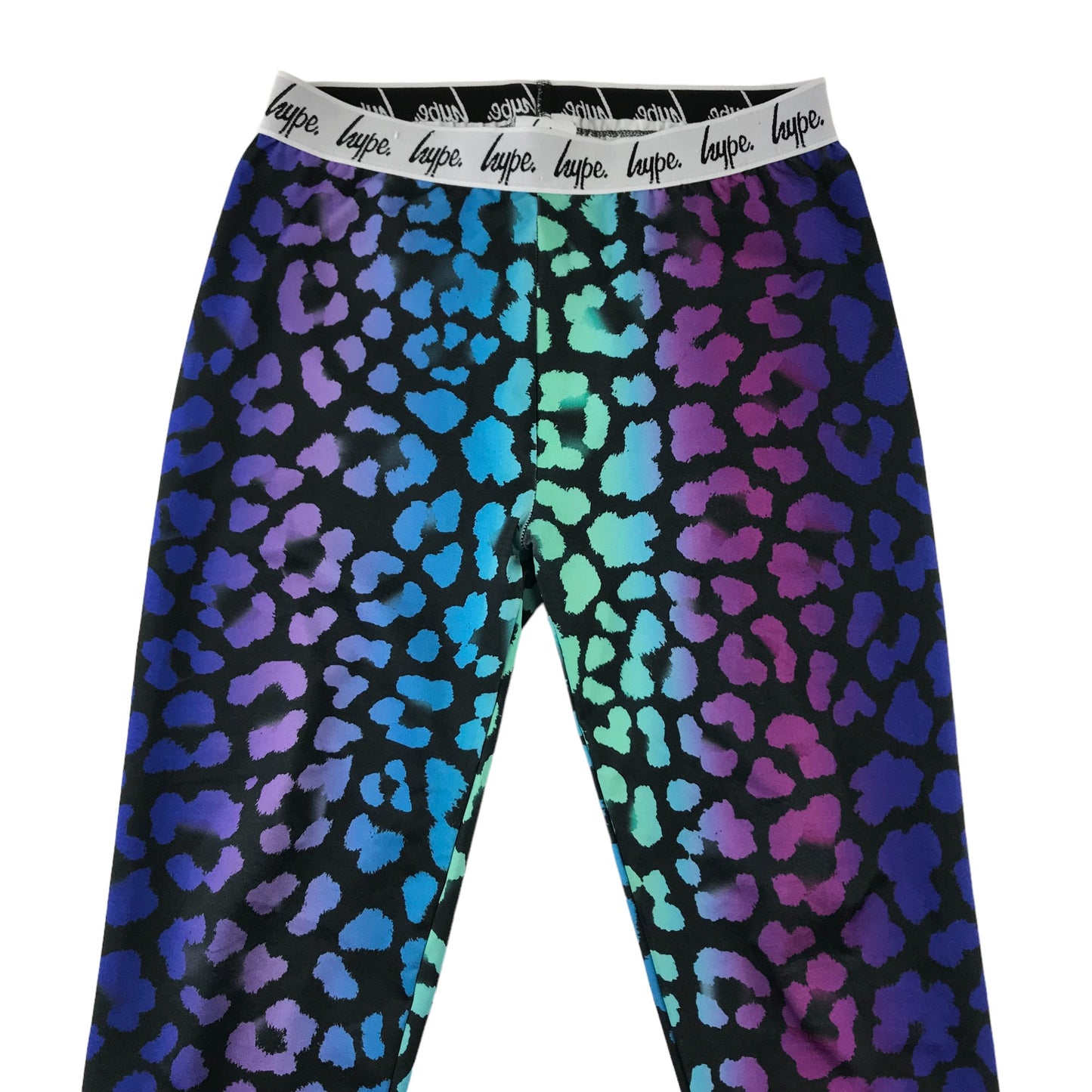 Hype Sport Leggings Age 14 Purple Blue and Mind Gradient Graphic Pattern