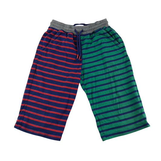 Mini Boden jogger short 10-11 years blue green red striped cotton