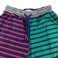 Mini Boden jogger short 9-10 years blue green red striped cotton