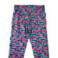 Primark Sport Leggings Age 12 Blue and Pink Graphic Print