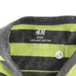 H&M t-shirt 7-8 years grey and yellow stripy design