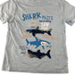 Peacocks t-shirt 6-7 years blue shark sequin graphic design cotton
