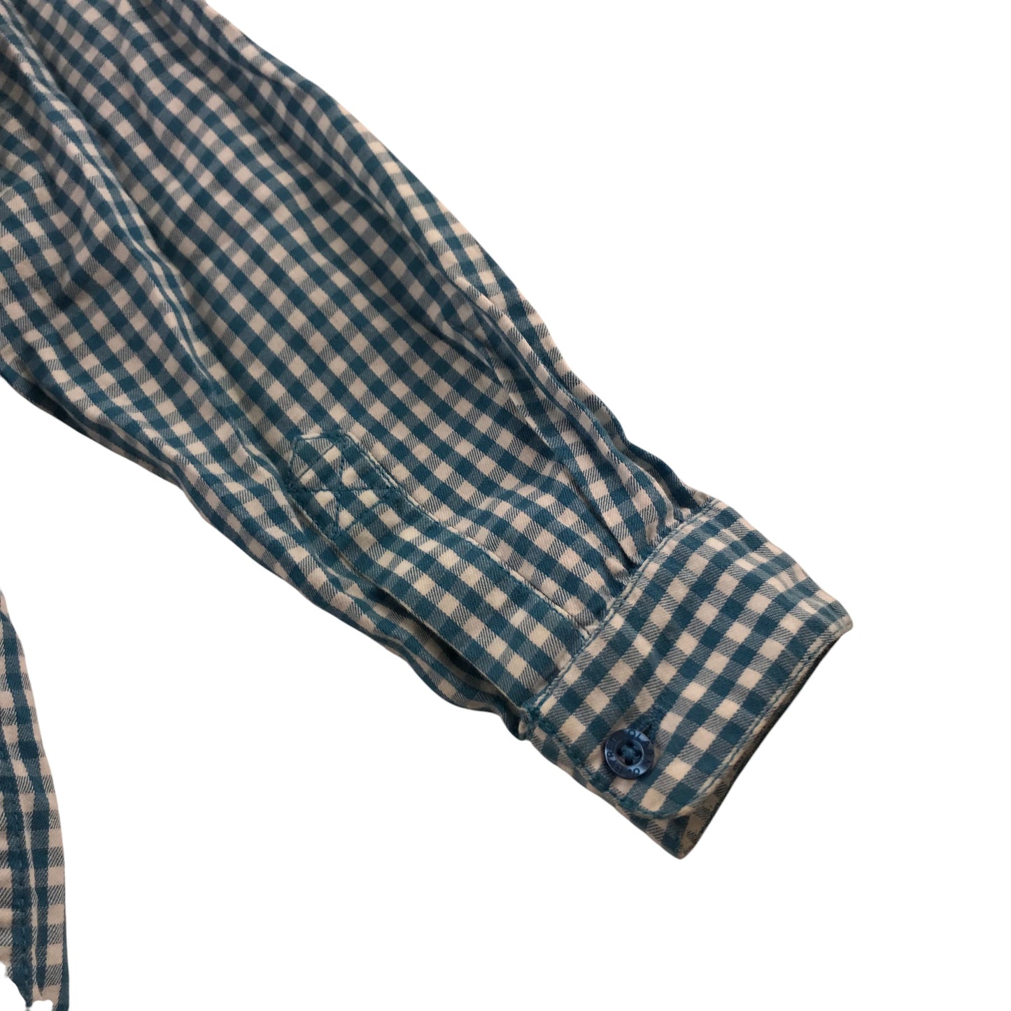 Polarn O. Pyret Shirt 4-5 years Blue and White Checked Cotton